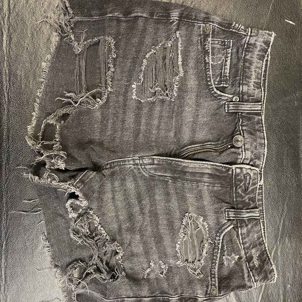 American Eagle Outfitters Dark Gray Denim Shorts